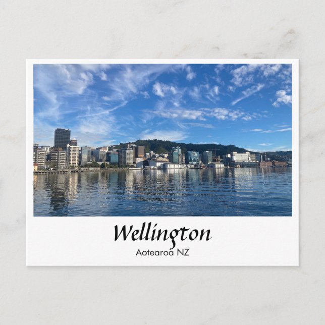 Postal de Wellington, Nueva Zelanda (Anverso)