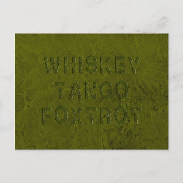 Postal de Whiskey Tango Foxtrot (Anverso)