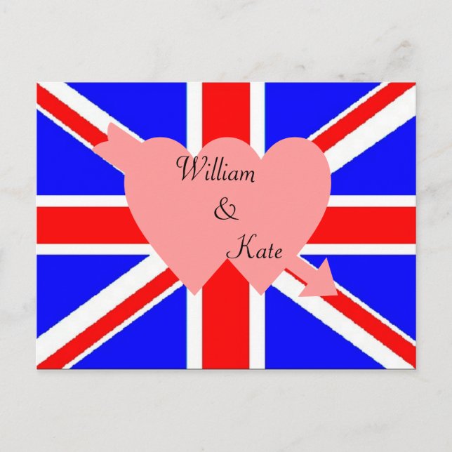 Postal de William and Kate Royal Boda (Anverso)