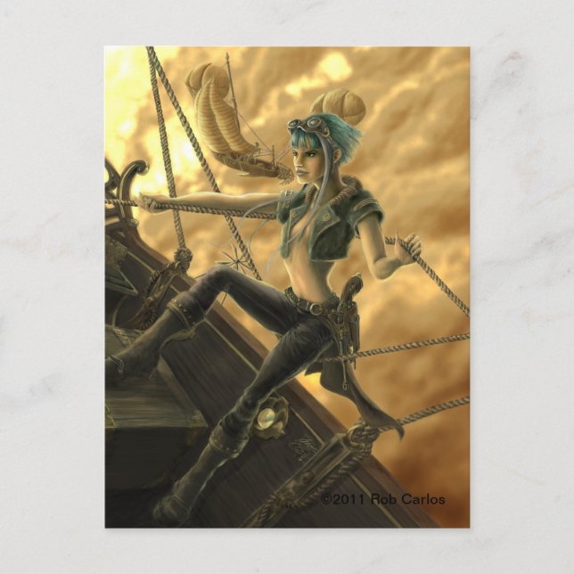 Postal de Windsailor Juili (Anverso)