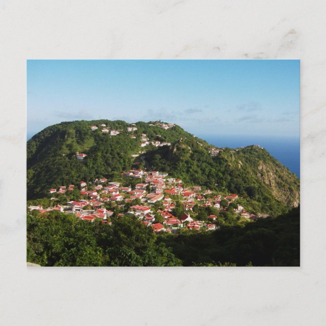 Postal de Windwardside Saba (Anverso)