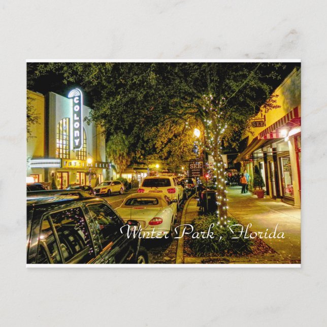 Postal de Winter Park Florida (Anverso)