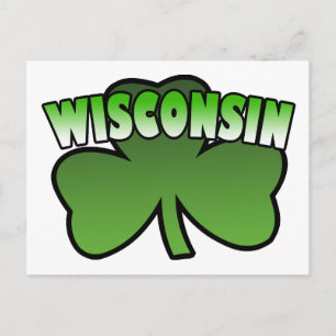 Postal de Wisconsin Shamrock