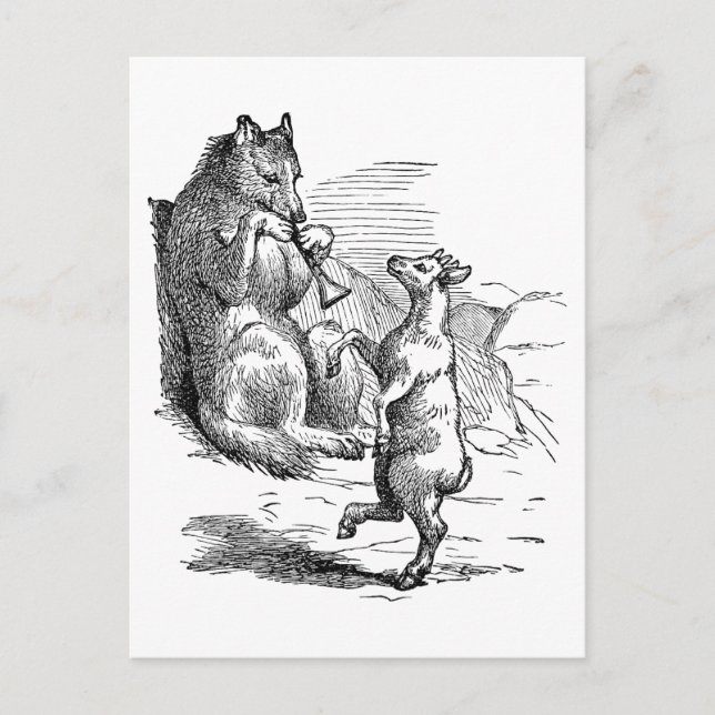 Postal de "Wolf and Goat Duet" (Anverso)