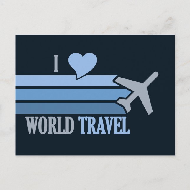 Postal de World Travel, personalizable (Anverso)
