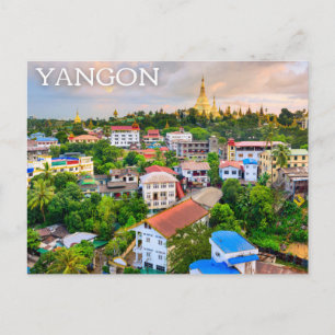 Postal de Yangon, Myanmar (Birmania)