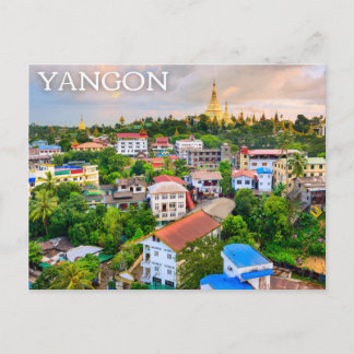Postal de Yangon, Myanmar (Birmania)