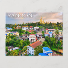 Postal de Yangon, Myanmar (Birmania)