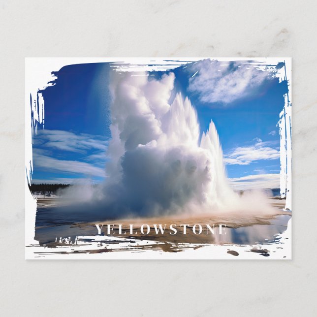 Postal de Yellowstone Geyser (Anverso)