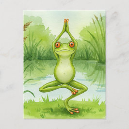 Postal de Yoga de rana