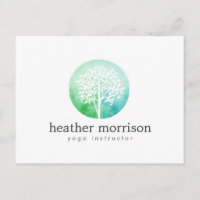 Postal de Yoga y Wellness en Árbol acuático