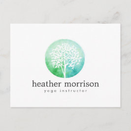 Postal de Yoga y Wellness en Árbol acuático