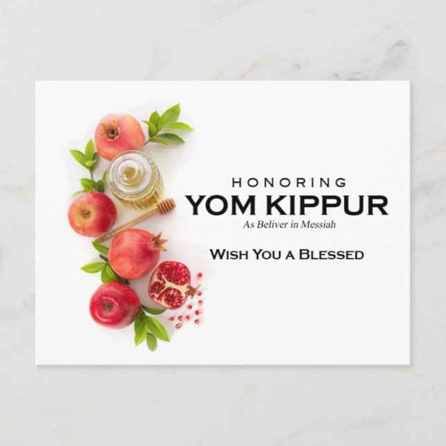 Postal de Yom Kippur (Anverso)