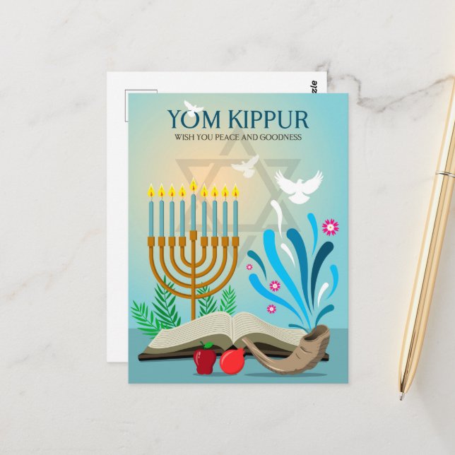 Postal de Yom Kippur (Anverso/Reverso In Situ)