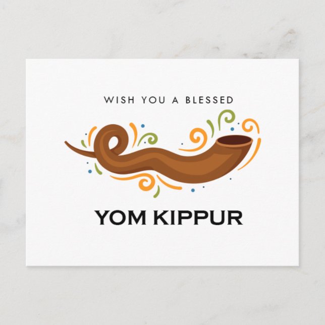 Postal de Yom Kippur (Anverso)