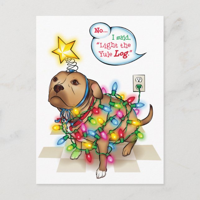 Postal de Yule Dog (Anverso)