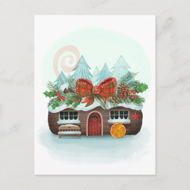 Postal de Yule Log House (Anverso)