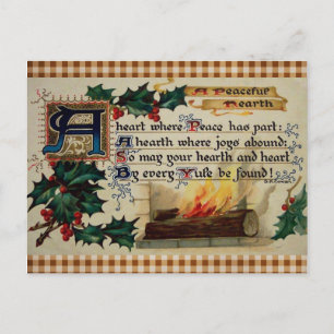 Postal de yule vintage
