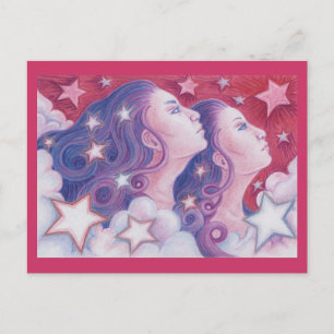 postal de Zodiac Gemini