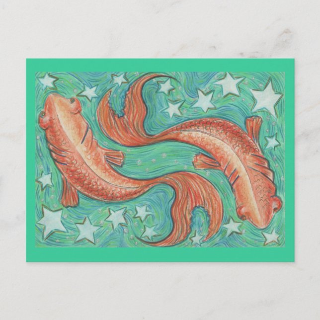 postal de Zodiac Pisces (Anverso)