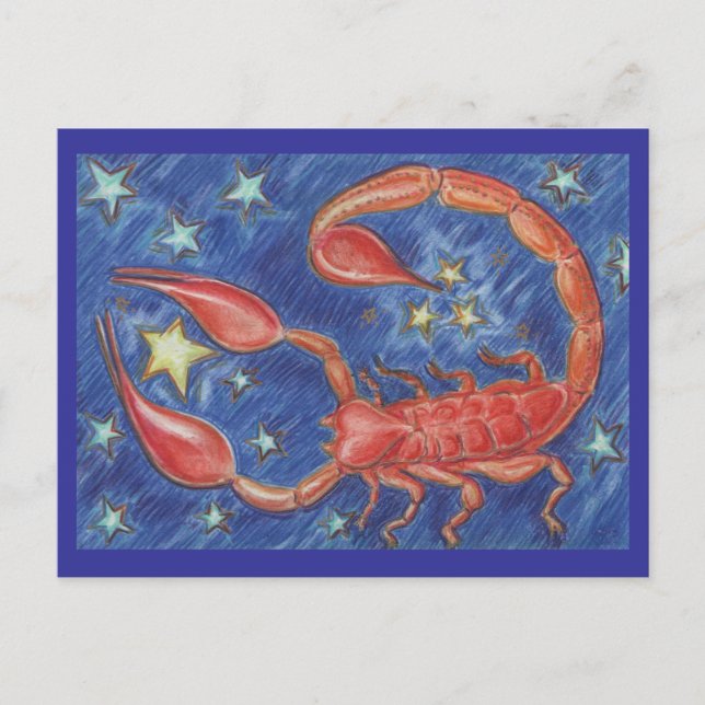 postal de Zodiac Scorpio (Anverso)