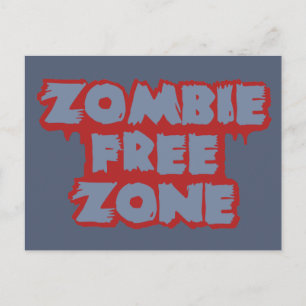 postal de Zombie Free Zone personalizado