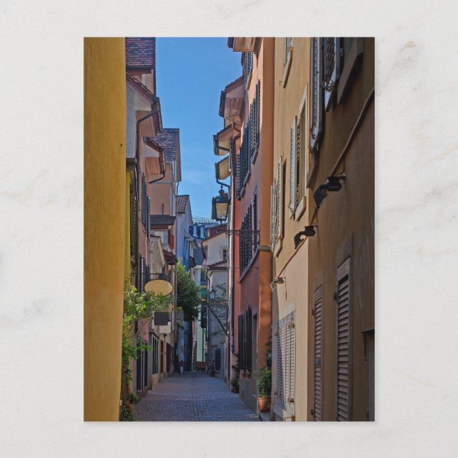 postal de Zurich Backstreet (Anverso)