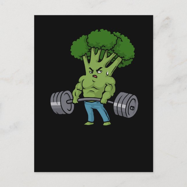 Postal Deadlift Broccoli Gym Fitness Gigante Bodybuilding (Anverso)
