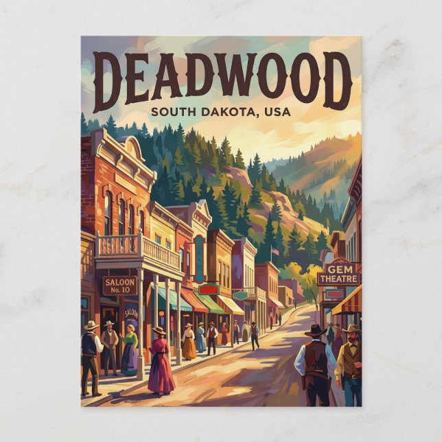 Postal Deadwood, Dakota del Sur EE. UU. (Anverso)