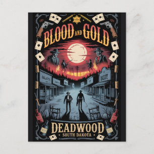 Postal Deadwood Dakota del Sur Pueblo Fantasma Embrujado