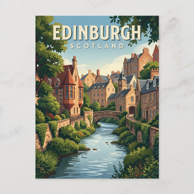 Postal Dean Village Escocia (Anverso)