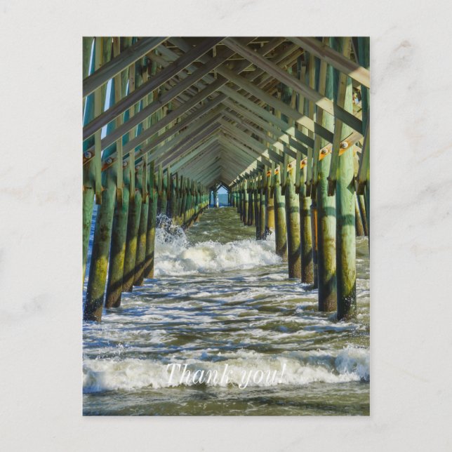 Postal Debajo del muelle de Folly Beach (Anverso)