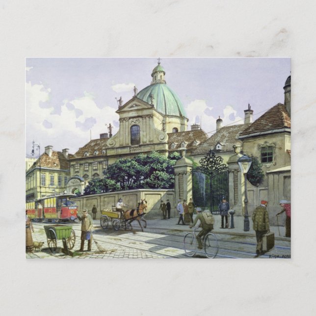 Postal Debajo del Palacio Belvedere de Viena (Anverso)