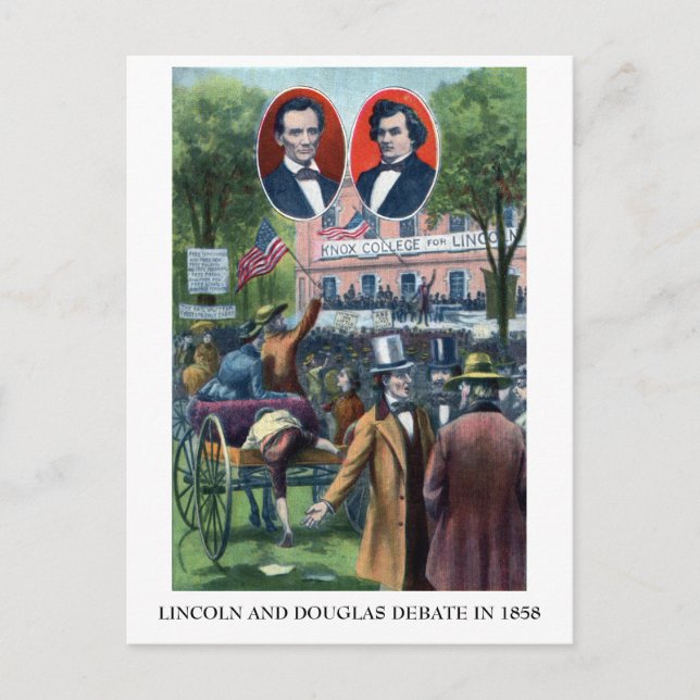 Postal Debate Lincoln-Douglas de 1858 (Anverso)