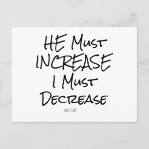 Postal Debe aumentar, debo reducir el verso de la Biblia