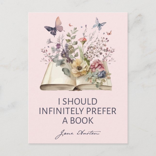 Postal Debería Preferir infinitamente un libro II - Jane  (Anverso)
