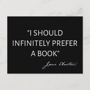 Postal Debería Preferir Infinitamente Un Libro - Jane Aus