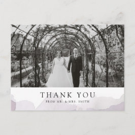 Postal Debonair Lavender Boda Gracias
