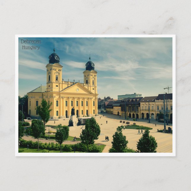 Postal debrecen de viajes vintage Retro Hungría Hongrie (Anverso)
