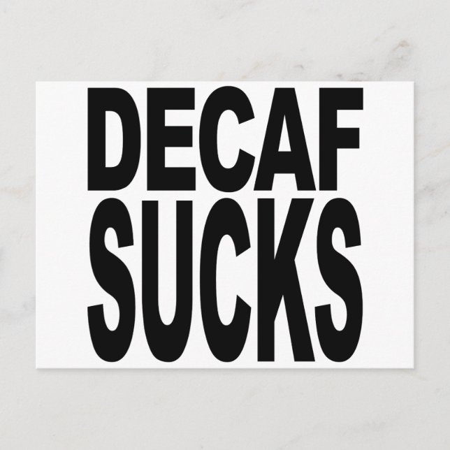Postal Decaf Sucks (Anverso)