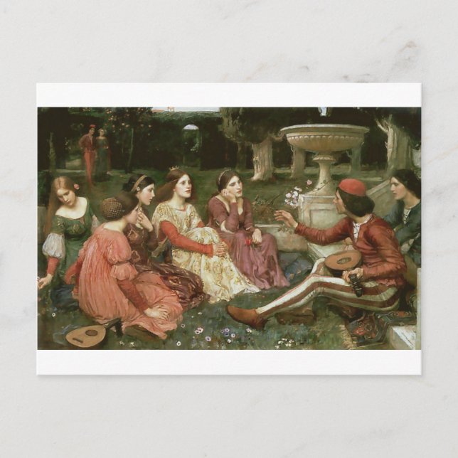 Postal Decameron de John William Waterhouse (1916) (Anverso)