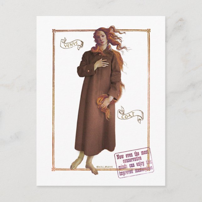 Postal "decente" de Venus (Anverso)