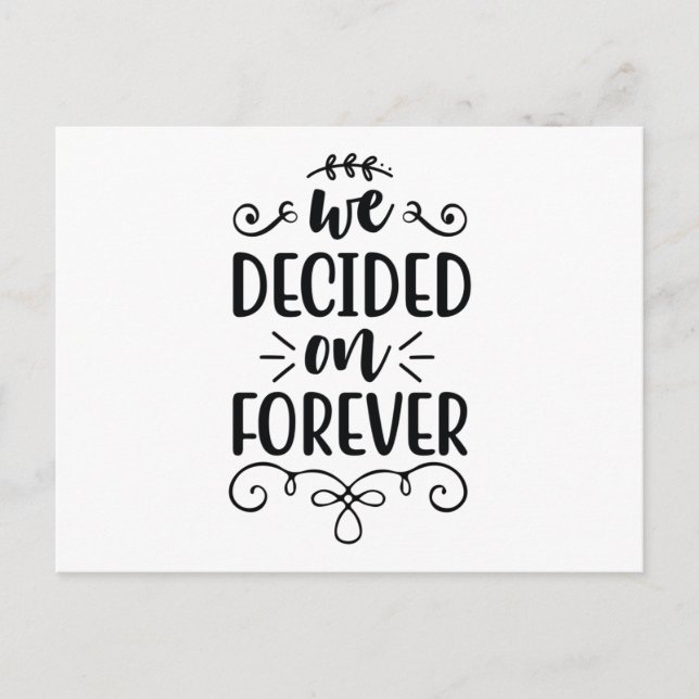 Postal Decidimos por siempre (Anverso)