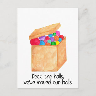 Postal ¡Deck los pasillos, hemos movido nuestras bolas!