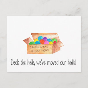 Postal ¡Deck los pasillos, hemos movido nuestras bolas!