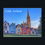 Postal Deck of Cards Hogares, Cobh Ireland, Postcard<br><div class="desc">Cobh es una preciosa ciudad del condado de Cork, a sólo 30 minutos en coche o en tren de la ciudad de Cork. Esta toma es del parque a lo largo de la calle West view, mirando la Catedral de St. Colman y las preciosas casas Deck of Cards. Comparte la...</div>