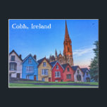 Postal Deck of Cards Hogares, Cobh Ireland, Postcard<br><div class="desc">Cobh es una preciosa ciudad del condado de Cork, a sólo 30 minutos en coche o en tren de la ciudad de Cork. Esta toma es del parque a lo largo de la calle West view, mirando la Catedral de St. Colman y las preciosas casas Deck of Cards. Comparte la...</div>