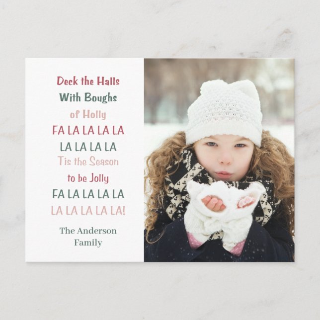 Postal Deck The Halls Christmas Holiday   (Anverso)
