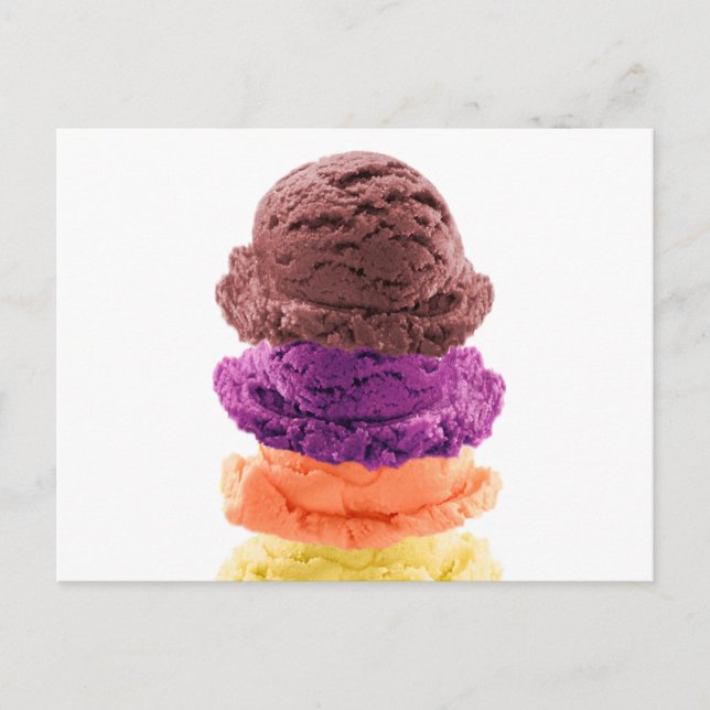 Postal Declaración de atracones de helado (Anverso)