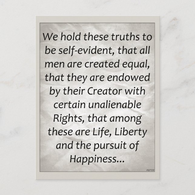 Postal Declaración de Independencia (Anverso)